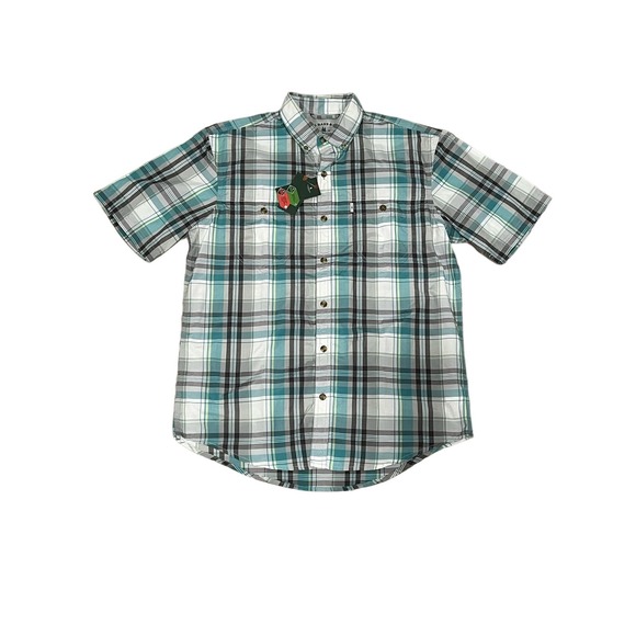GH Bass and Co Plaid Short Sleeve Hiking Shirt, M, #599-V - Picture 2 of 3